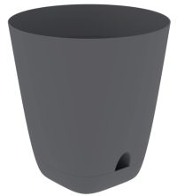 Миниатюра: Горшок для цветов пласт. 28л (370*370*380мм), поддон, система прикорнев. полива Гранд графит
