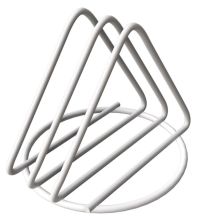 Миниатюра: Подставка для салфеток круглая белая 15*16,5*13см(12)