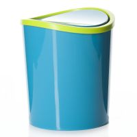 Миниатюра: Контейнер для мусора пласт. 1,6л (135*135*155мм), настольный плавающая крышка графит