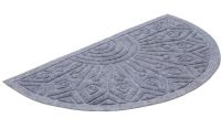 Миниатюра: Коврик полипропилен, резина 45*75см, полуовал Sunstep серый (10)