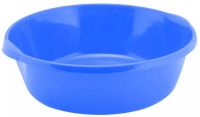 Миниатюра: Таз пласт. 12л (h145мм), с ручками, круглый, синий