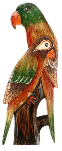 Миниатюра: Панно настенное 50*20*2см Попугайчики @