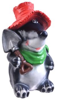 Миниатюра: Фигура садовая Крот гипс@