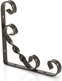 Миниатюра: Кронштейн для крепления подвесных корзин (кашпо) сталь 150*150мм, эмал. покрытие, коричневый