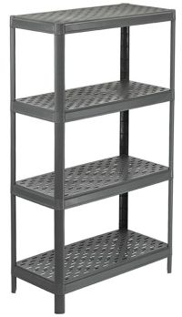 Миниатюра: Этажерка для обуви пласт. 4-х секционная (590*285*160мм) Армада графит
