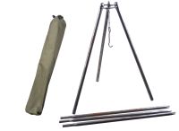 Миниатюра: Тренога для казана (котелка) сталь 75*490*75мм, высота в собранном виде 90см, складные ножки