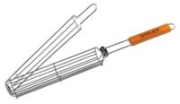 Миниатюра: Решетка-гриль (для барбекю) 27*4см (с ручкой 47см), для овощей, дер. ручка