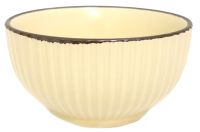 Миниатюра: Салатник 11,5см рифленый,бежевый керамика