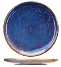 Миниатюра: Тарелка плоская 26см фарфор голубой Ирис (6/12)