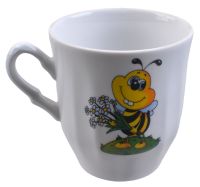 Миниатюра: Кружка 250мл фарфор школьная Пчелы