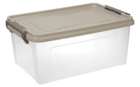 Миниатюра: Контейнер пласт. 25л (484*320*240мм), пласт. крышка на защелках IDEA цвет капучино