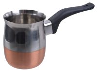 Миниатюра: Кофеварка (турка) нерж. 350мл, упроченное дно с медным покрытием, пласт. ручка MARVEL