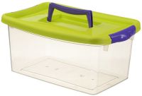 Миниатюра: Контейнер пласт. 9л (368*243*167мм), пласт. крышка на защелках IDEA салатовая крышка