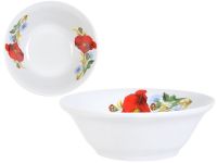 Миниатюра: Салатник 360мл Идиллия Маки красные фарфор
