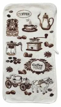 Миниатюра: Полотенце 25*50см микрофибра Кофе