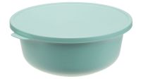 Миниатюра: Миска (салатник) пласт. 2,2л, пласт. крышка Тэсти морская волна