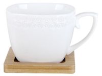 Миниатюра: Кружка 240мл на бамбуковой подставке Снежная королева