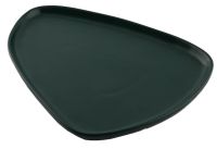 Миниатюра: Тарелка 28*22см фарфор нестандартной формы Тёмно-зелёная