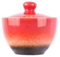 Миниатюра: Сахарница 200мл фарфор Агат красный Кунстверк (6)@