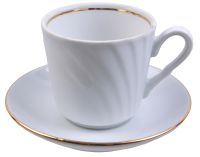 Миниатюра: Набор чайный 2пр 220мл Голубка, отв.золотом фарфор