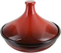 Миниатюра: Тажин 500мл 175мм с крышкой,красный керамика