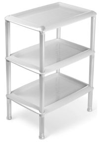 Миниатюра: Этажерка пласт. 3-х секционная (440*310*537мм), универсальная Джета светло-серая