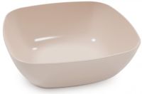 Миниатюра: Тарелка глубокая пласт. 16*16*5,5см Квадро бежевая