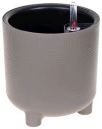 Миниатюра: Кашпо пласт. 3,6л (177*177*185мм), со вставкой и автополивом ШЭНК серое