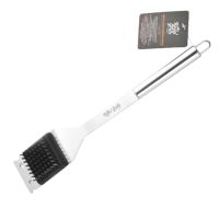 Миниатюра: Щетка для чистки гриля (решетки) 34,5см, нерж. скребок, щетина, нерж. ручка ROYALGRILL