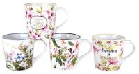 Миниатюра: Кружка 360мл микс 4 диз.фарфор
