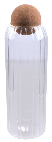 Миниатюра: Банка для сыпучих 1300мл стекло,крышка бамбук