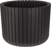 Миниатюра: Кашпо пласт. 8л (250*250*200мм) ШАТО коричневый ротанг