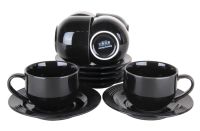 Миниатюра: Набор чайный 12пр. 220мл фарфор Черный