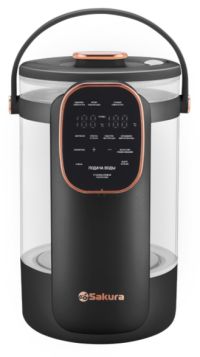 Миниатюра: Термопот 3,0л,1200Вт,стеклянный,LCD,сенсор,блокировка кнопок,черный