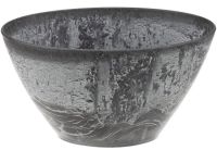 Миниатюра: Кашпо пласт. 1,4л (210*135*110мм), овал МИКРИТ серое (16)