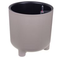 Миниатюра: Кашпо пласт. 29л (357*357*366мм), со вставкой и автополивом ШЭНК серый