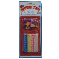 Миниатюра: Свечи для торта 24шт цветные 5см