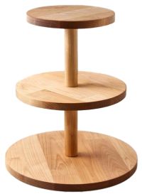Миниатюра: Подставка 3-х ярусная Adelica, d=32*26*20*1,8 см, высота 37 см, массив берёзы, пропитано маслом