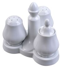 Миниатюра: Набор для специй фарфор 4пр Белье Романс