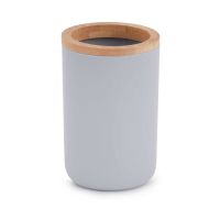 Миниатюра: Стакан для зубных щеток пласт. 73*73*113мм Бабмук серый