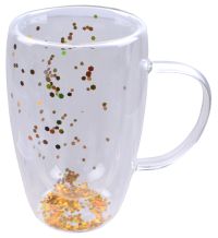 Миниатюра: Кружка 450мл двойные стенки, стекло