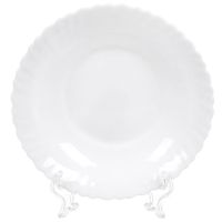 Миниатюра: Тарелка суповая 21,5см 620мл стеклокерамика,Белая, Daniks