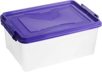 Миниатюра: Контейнер пласт. 14л (427*289*178мм), пласт. крышка на защелках IDEA прозрачный