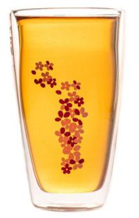 Миниатюра: Термостакан 330мл с двойными стенками боросиликатное стекло Весна