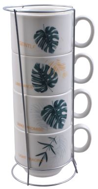 Миниатюра: Набор кружек 4шт 150мл на подставке