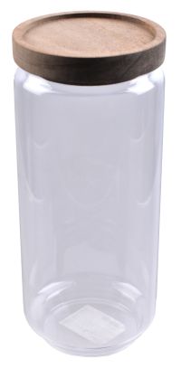 Миниатюра: Банка для сыпучих продуктов 1150мл стекло smooth surface с бамбук крышкой