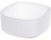 Миниатюра: Кашпо пласт. 0,9л (165*165*75мм), со вставкой Стрип белое