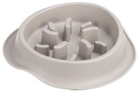 Миниатюра: Миска для животных пласт. 0,45л (230*230*60мм), для медленного кормления животных ФЛАФ капучино