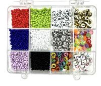 Миниатюра: Набор Сделай украшение (бусины разных размеров +леска) 13*10см 1855-8