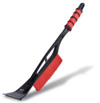 Миниатюра: Щетка для снега автомобильная пласт. 53см, нераспушен. щетина, мягкая рукоять, скребок AVS красная